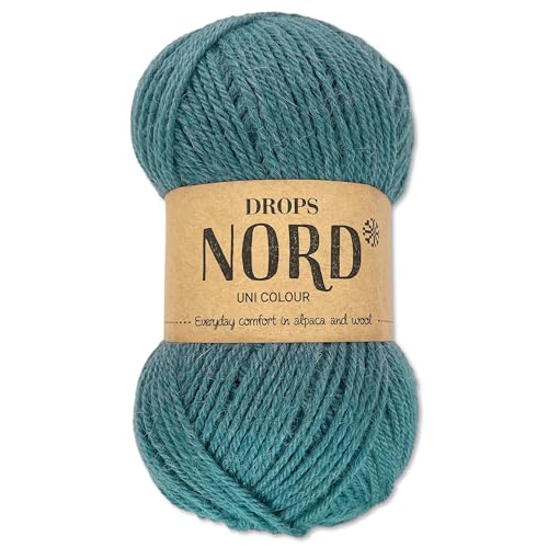 Frida's Wollhaus Drops 50 g Nord Sockenwolle Alpaka Schurwolle flauschig Stricken 23 Farben (uni colour 16 | Jeansblau) von Frida's Wollhaus