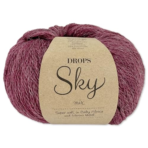 Frida's Wollhaus Drops 50 g Sky Stricken Häkeln Alpaca Schurwolle Alpaka Superweich 31 Farben (10 | Kirschsorbet Mix) von Frida's Wollhaus