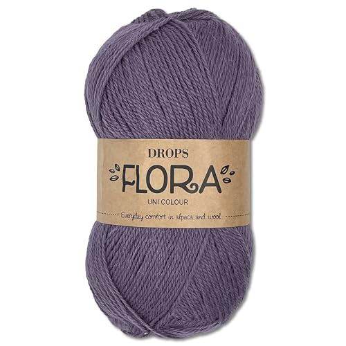 Frida's Wollhaus Drops 50g Flora Uni Stricken Häkeln Schurwolle Öke-Tex Alpaka Filzen17 Farben (Uni 09 | Amethyst) von Frida's Wollhaus