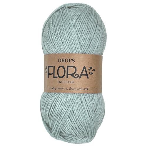 Frida's Wollhaus Drops 50g Flora Uni Stricken Häkeln Schurwolle Öke-Tex Alpaka Filzen17 Farben (Uni 34 | Hell Seegrün) von Frida's Wollhaus