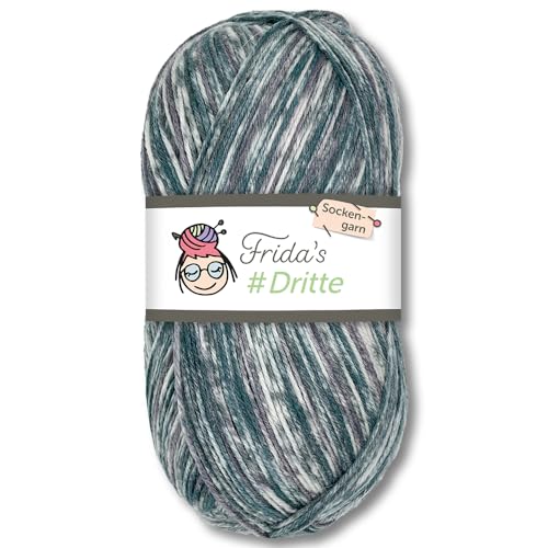 Frida's Wollhaus Frida's 100 g #Dritte Sockenwolle Wolle Garn Stricken Häkeln Schurwolle 10 Farben (FW-170-01) von Frida's Wollhaus