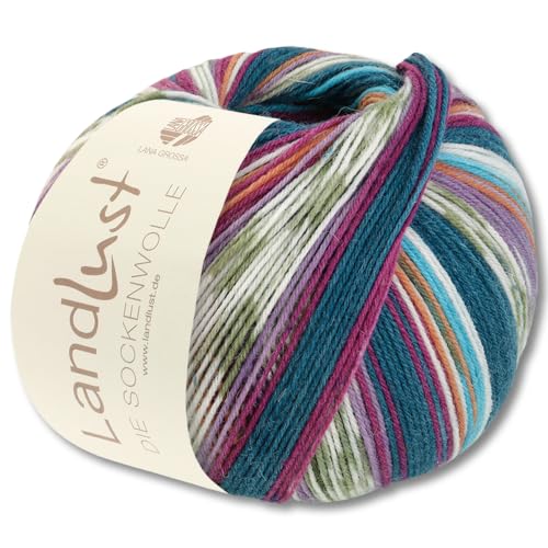 Frida's Wollhaus Lana Grossa 100 g Landlust die Sockenwolle 4-fädig Stricken Wolle Garn 33 Farben (710) von Frida's Wollhaus