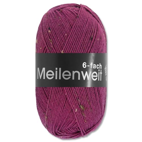 Frida's Wollhaus Lana Grossa 150 g Meilenweit 6-fach 150 Sockenwolle Stricken Garn 19 Farben (9252 | Dunkelfuchsia) von Frida's Wollhaus