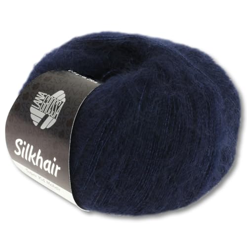 Frida's Wollhaus Lana Grossa 25 g Silkhair Mohair Superkid Seide Wolle Häkeln Stricken 43 Farben (183 | Anthrazit) von Frida's Wollhaus