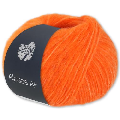 Frida's Wollhaus Lana Grossa 50 g Alpaca Air Stricken Wolle Garn Schlauchgarn leicht 18 Farben (8 | Tulpenrot) von Frida's Wollhaus