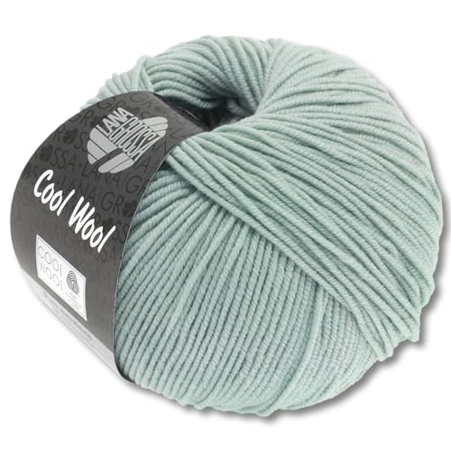 Frida's Wollhaus Lana Grossa 50 g Cool Wool Merinowolle Wolle Garn Häkeln Stricken 38 Farben (2028 | Eisgrau) von Frida's Wollhaus