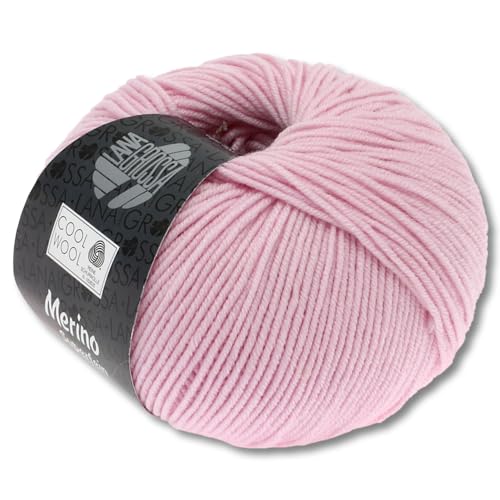 Frida's Wollhaus Lana Grossa 50 g Cool Wool Merinowolle Wolle Garn Häkeln Stricken 38 Farben (452 | Rosa) von Frida's Wollhaus