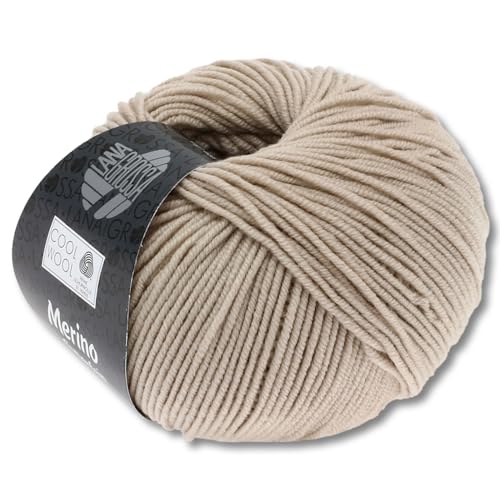 Frida's Wollhaus Lana Grossa 50 g Cool Wool Merinowolle Wolle Garn Häkeln Stricken 38 Farben (526 | Beige) von Frida's Wollhaus