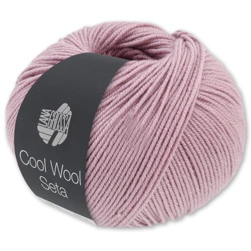 Frida's Wollhaus Lana Grossa 50 g Cool Wool Seta Stricken Häkeln Schurwolle Seide 18 Farben (13 | Mauve) von Frida's Wollhaus