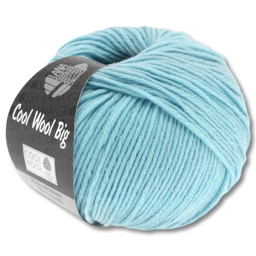 Frida's Wollhaus Lana Grossa 50g Cool Wool Big Merinowolle Wolle Garn Häkeln Stricken 24 Farben (946 | Himmelblau) von Frida's Wollhaus