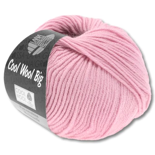 Frida's Wollhaus Lana Grossa 50g Cool Wool Big Merinowolle Wolle Garn Häkeln Stricken 24 Farben (963 | Rosa) von Frida's Wollhaus