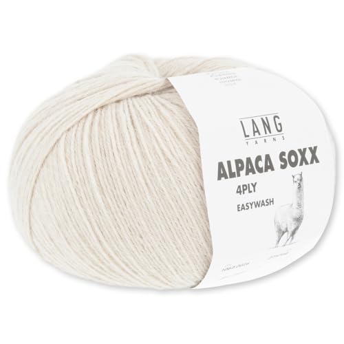 Frida's Wollhaus Lang Yarns 100 g Alpaca Soxx 4-fach Wolle Stricken Alpaka Easywash 64 Farben (026 | Sand) von Frida's Wollhaus