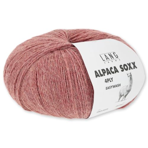 Frida's Wollhaus Lang Yarns 100 g Alpaca Soxx 4-fach Wolle Stricken Alpaka Easywash 64 Farben (029 | Koralle) von Frida's Wollhaus