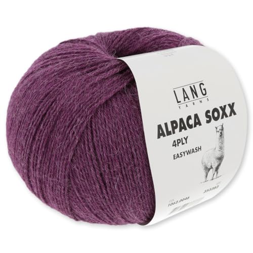 Frida's Wollhaus Lang Yarns 100 g Alpaca Soxx 4-fach Wolle Stricken Alpaka Easywash 64 Farben (046 | Zyklame) von Frida's Wollhaus