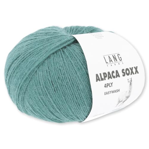 Frida's Wollhaus Lang Yarns 100 g Alpaca Soxx 4-fach Wolle Stricken Alpaka Easywash 64 Farben (074 | Atlantik) von Frida's Wollhaus