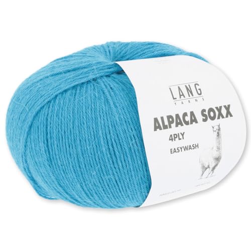 Frida's Wollhaus Lang Yarns 100 g Alpaca Soxx 4-fach Wolle Stricken Alpaka Easywash 64 Farben (079 | Türkis) von Frida's Wollhaus