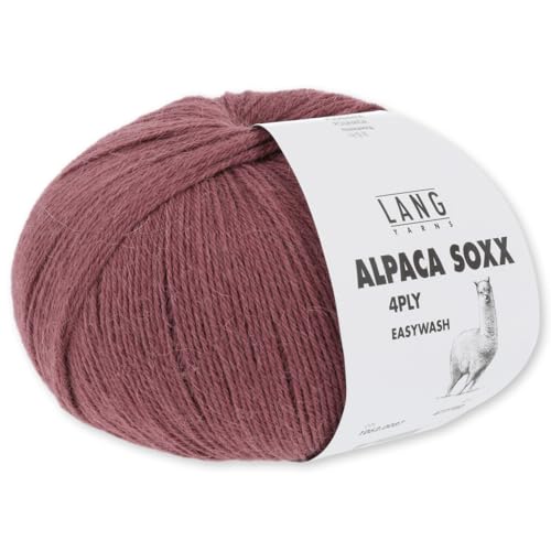 Frida's Wollhaus Lang Yarns 100 g Alpaca Soxx 4-fach Wolle Stricken Alpaka Easywash 64 Farben (087 | Rosenholz) von Frida's Wollhaus