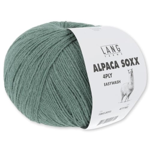 Frida's Wollhaus Lang Yarns 100 g Alpaca Soxx 4-fach Wolle Stricken Alpaka Easywash 64 Farben (093 | Efeu) von Frida's Wollhaus