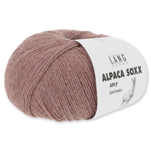 Frida's Wollhaus Lang Yarns 100 g Alpaca Soxx 4-fach Wolle Stricken Alpaka Easywash 64 Farben (109 | Altrosa) von Frida's Wollhaus