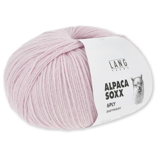 Frida's Wollhaus Lang Yarns 150 g Alpaca Soxx 6-fach Wolle Stricken Alpaka Easywash 36 Farben (009 | Rosa) von Frida's Wollhaus