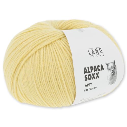 Frida's Wollhaus Lang Yarns 150 g Alpaca Soxx 6-fach Wolle Stricken Alpaka Easywash 36 Farben (014 | Gelb) von Frida's Wollhaus