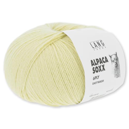 Frida's Wollhaus Lang Yarns 150 g Alpaca Soxx 6-fach Wolle Stricken Alpaka Easywash 36 Farben (016 | Lindgrün) von Frida's Wollhaus