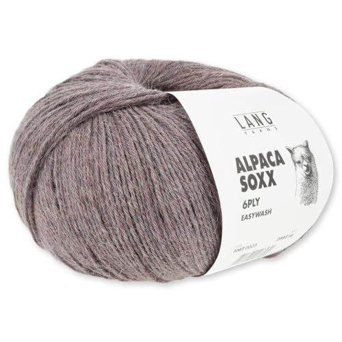 Frida's Wollhaus Lang Yarns 150 g Alpaca Soxx 6-fach Wolle Stricken Alpaka Easywash 36 Farben (023 | Altrosa) von Frida's Wollhaus