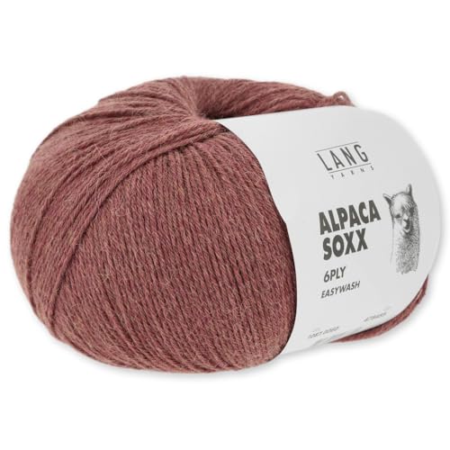 Frida's Wollhaus Lang Yarns 150 g Alpaca Soxx 6-fach Wolle Stricken Alpaka Easywash 36 Farben (060 | Dunkelrot) von Frida's Wollhaus