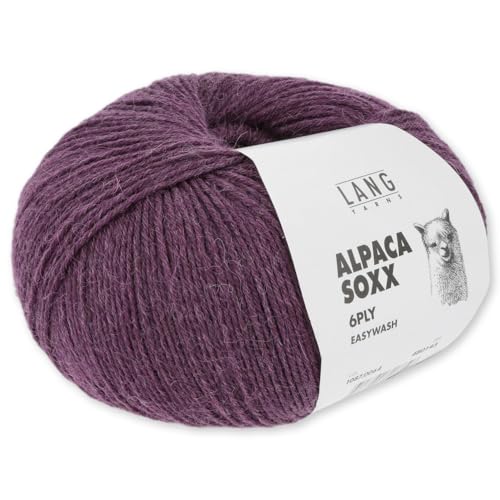 Frida's Wollhaus Lang Yarns 150 g Alpaca Soxx 6-fach Wolle Stricken Alpaka Easywash 36 Farben (064 | Bordeaux) von Frida's Wollhaus