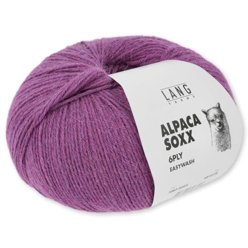 Frida's Wollhaus Lang Yarns 150 g Alpaca Soxx 6-fach Wolle Stricken Alpaka Easywash 36 Farben (065 | Pink) von Frida's Wollhaus