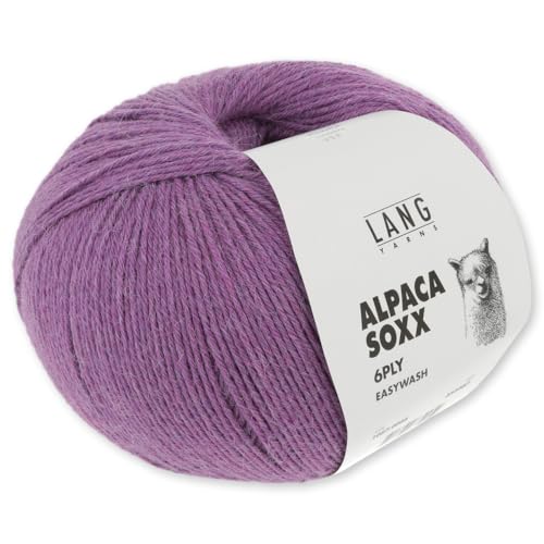 Frida's Wollhaus Lang Yarns 150 g Alpaca Soxx 6-fach Wolle Stricken Alpaka Easywash 36 Farben (066 | Nelke) von Frida's Wollhaus