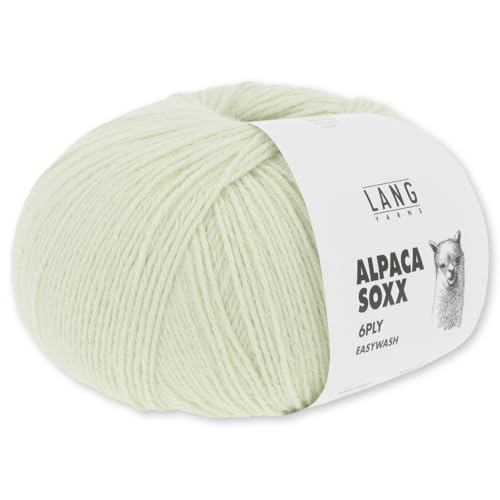 Frida's Wollhaus Lang Yarns 150 g Alpaca Soxx 6-fach Wolle Stricken Alpaka Easywash 36 Farben (092 | Hellsalbei) von Frida's Wollhaus