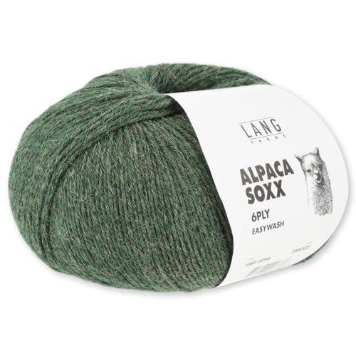 Frida's Wollhaus Lang Yarns 150 g Alpaca Soxx 6-fach Wolle Stricken Alpaka Easywash 36 Farben (098 | Olive) von Frida's Wollhaus