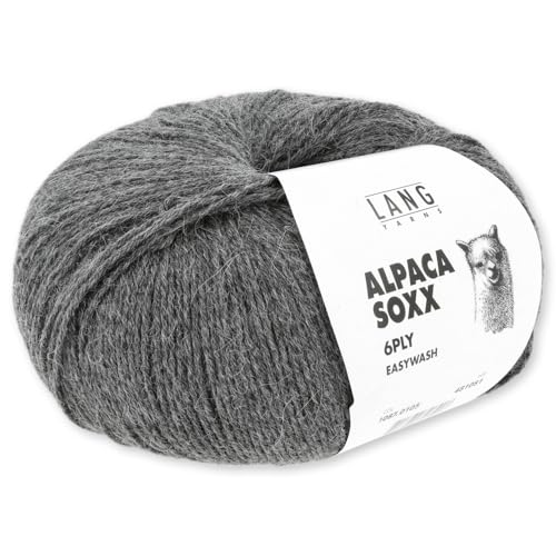 Frida's Wollhaus Lang Yarns 150 g Alpaca Soxx 6-fach Wolle Stricken Alpaka Easywash 36 Farben (105 | Dunkelgrau) von Frida's Wollhaus