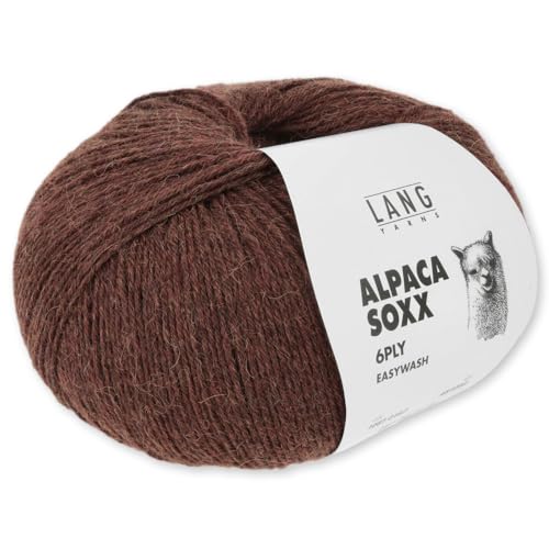 Frida's Wollhaus Lang Yarns 150 g Alpaca Soxx 6-fach Wolle Stricken Alpaka Easywash 36 Farben (167 | Zimt) von Frida's Wollhaus