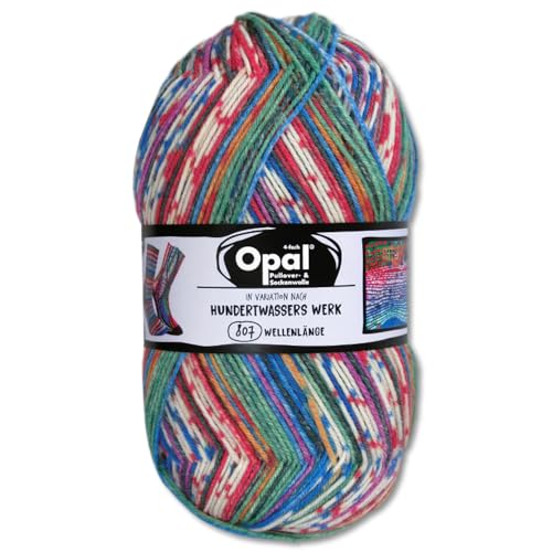 Frida's Wollhaus Opal 100 g Hundertwasser Sockenwolle 4-fach Strümpfe Socken Stricken 32 Farben (4053 | Wellenlänge) von Frida's Wollhaus