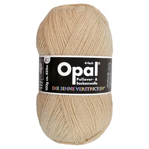 Frida's Wollhaus Opal 100 g Uni 4-fach Sockengarn Strümpfe Stricken filzfrei Wolle 35 Farben (5189 | Camel) von Frida's Wollhaus