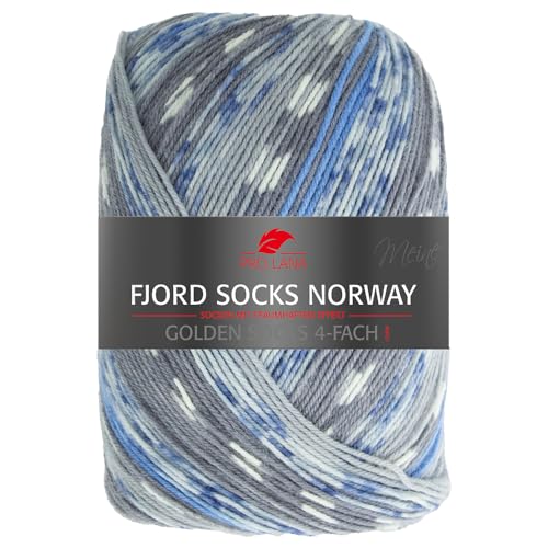 Frida's Wollhaus Pro Lana 100 g Golden Socks 4-fach Fjord Socks Norway Sockenwolle Garn 5 Farben (384) von Frida's Wollhaus