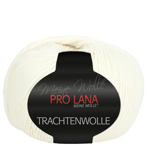 Frida's Wollhaus Pro Lana 100 g Trachtenwolle Schurwolle Stricken Häkeln Garn Wolle 15 Farben (01 | Wollweiß) von Frida's Wollhaus