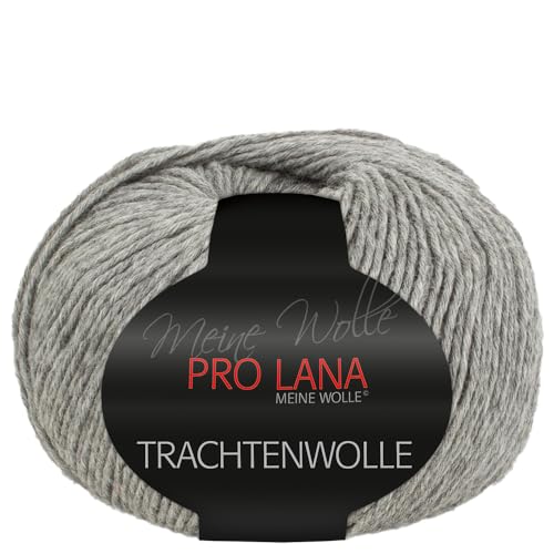 Frida's Wollhaus Pro Lana 100 g Trachtenwolle Schurwolle Stricken Häkeln Garn Wolle 15 Farben (93 | Flanell meliert) von Frida's Wollhaus