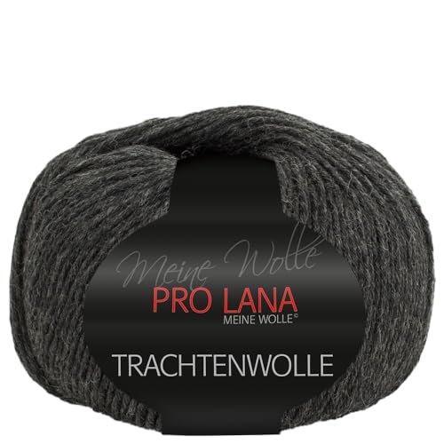 Frida's Wollhaus Pro Lana 100 g Trachtenwolle Schurwolle Stricken Häkeln Garn Wolle 15 Farben (98 | Graphit meliert) von Frida's Wollhaus