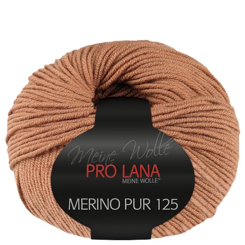 Frida's Wollhaus Pro Lana 50 g Merino Pur 125 Schurwolle kuschelweich atmungsaktiv Garn 47 Farben (07 | Camel) von Frida's Wollhaus