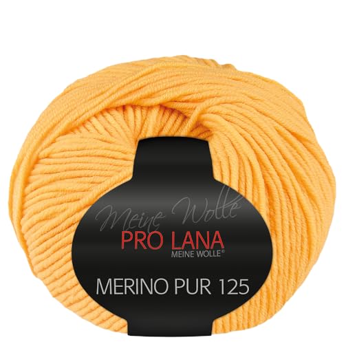 Frida's Wollhaus Pro Lana 50 g Merino Pur 125 Schurwolle kuschelweich atmungsaktiv Garn 47 Farben (22 | Gelb) von Frida's Wollhaus