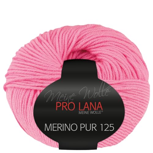 Frida's Wollhaus Pro Lana 50 g Merino Pur 125 Schurwolle kuschelweich atmungsaktiv Garn 47 Farben (35 | Babyrosa) von Frida's Wollhaus