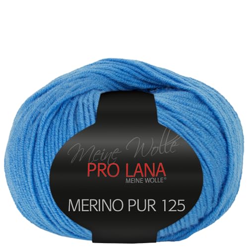 Frida's Wollhaus Pro Lana 50 g Merino Pur 125 Schurwolle kuschelweich atmungsaktiv Garn 47 Farben (53 | Mittelblau) von Frida's Wollhaus