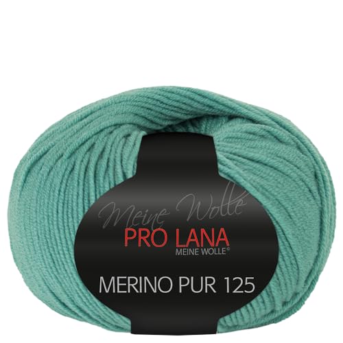 Frida's Wollhaus Pro Lana 50 g Merino Pur 125 Schurwolle kuschelweich atmungsaktiv Garn 47 Farben (64 | Jade) von Frida's Wollhaus