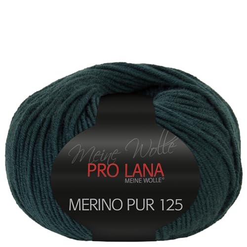 Frida's Wollhaus Pro Lana 50 g Merino Pur 125 Schurwolle kuschelweich atmungsaktiv Garn 47 Farben (68 | Dunkelgrün) von Frida's Wollhaus