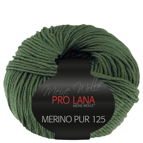 Frida's Wollhaus Pro Lana 50 g Merino Pur 125 Schurwolle kuschelweich atmungsaktiv Garn 47 Farben (74 | Khaki) von Frida's Wollhaus