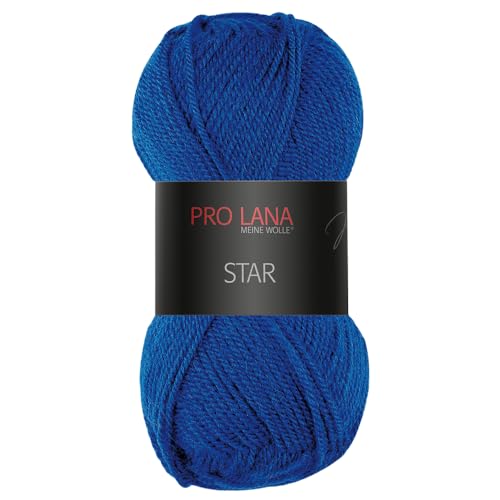 Frida's Wollhaus Pro Lana 50 g Star Stricken Häkeln Wolle Garn weich pflegeleicht 39 Farben (51 | Royalblau) von Frida's Wollhaus