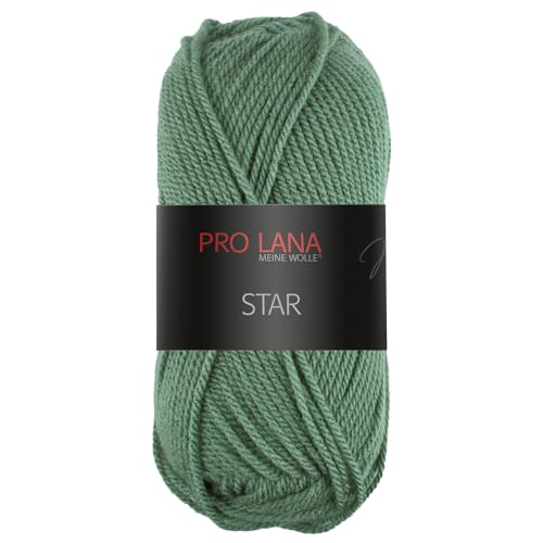 Frida's Wollhaus Pro Lana 50 g Star Stricken Häkeln Wolle Garn weich pflegeleicht 39 Farben (75 | Khaki) von Frida's Wollhaus